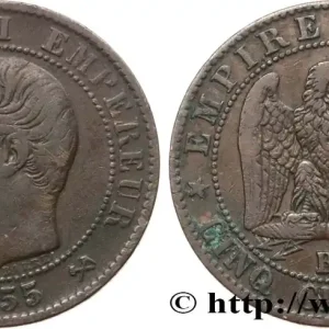 Promotion Saisonnière Cinq centimes Napoléon III, tête nue 1855 Rouen F.116/19 fmd_587039 Modernes