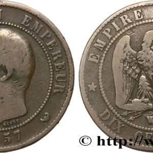 Meilleure Qualité Dix centimes Napoléon III, tête nue 1857 Lille F.133/46 fmd_587122 Modernes