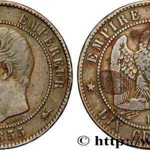Dix centimes Napoléon III, tête nue 1855 Lyon F.133/25 fmd_598494 Modernes Populaire