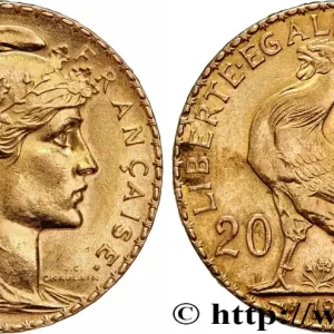 20 francs or Coq, Liberté Égalité Fraternité 1909 Paris F.535/3 fmd_605888 Modernes Vente Flash