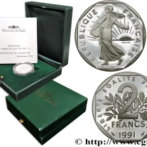 Piéfort argent de 2 francs Semeuse 1991 Pessac GEM.123 P2 fmd_610176 Modernes Expédié Aujourd’hui