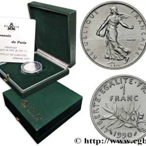 Piéfort argent de 1 franc Semeuse 1990 Pessac GEM.104 P2 fmd_610000 Modernes Prix Promo