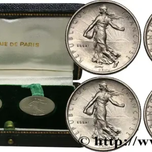 Tendance Boîte de présentation de deux essais du 1/2 franc Semeuse 1965 Paris GEM.91 16 fmd_599434 Modernes