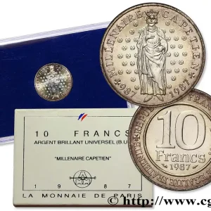 Brillant Universel argent 10 francs Millénaire Capétien 1987 Paris F5.1301 4 fmd_606004 Modernes Bon Plan