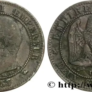 Deux centimes Napoléon III, tête nue, petit D et petit lion 1857 Lyon F.107/48 fmd_583573 Modernes Meilleure Vente
