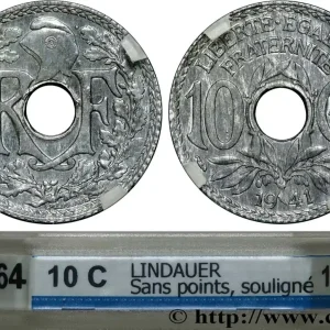 10 centimes Lindauer en zinc, Cmes souligné et millésime sans points 1941 F.140/1 fmd_607210 Modernes Commande En Gros