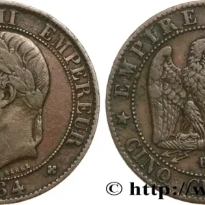 Cinq centimes Napoléon III, tête laurée 1864 Strasbourg F.117/14 fmd_594072 Modernes Livraison Express