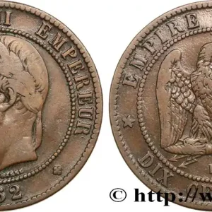 Expédition Rapide Dix centimes Napoléon III, tête laurée 1862 Strasbourg F.134/8 fmd_584626 Modernes