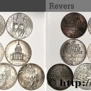 Soldes Lot de 10 pièces de 100 francs commémoratives - - F.-/ fmd_559816 Modernes