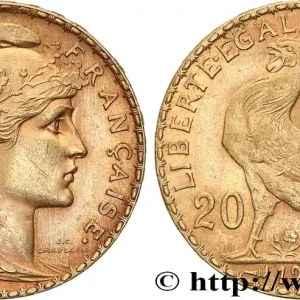 Marque 20 francs or Coq, Liberté Égalité Fraternité 1912 Paris F.535/6 fmd_611503 Modernes