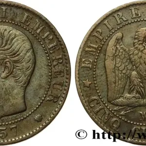 Prix Cassé Cinq centimes Napoléon III, tête nue 1857 Marseille F.116/42 fmd_605437 Modernes