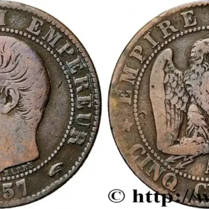Usine Directe Cinq centimes Napoléon III, tête nue 1857 Paris F.116/37 fmd_600157 Modernes