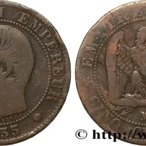 Expédition Rapide Cinq centimes Napoléon III, tête nue 1855 Marseille F.116/27 fmd_594109 Modernes