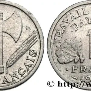 1 franc Francisque, légère 1943 Beaumont-Le-Roger F.223/4 fmd_589284 Modernes Affaire À Saisir