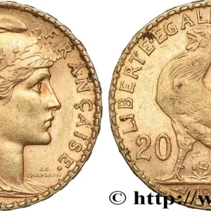 Prix Choc 20 francs or Coq, Dieu protège la France 1906 Paris F.534/11 fmd_611487 Modernes