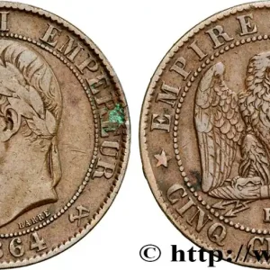 Cinq centimes Napoléon III, tête laurée 1864 Bordeaux F.117/15 fmd_598074 Modernes Solde