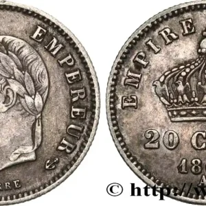 Nouveauté 20 centimes Napoléon III, tête laurée, grand module 1868 Paris F.150/4 fmd_593763 Modernes