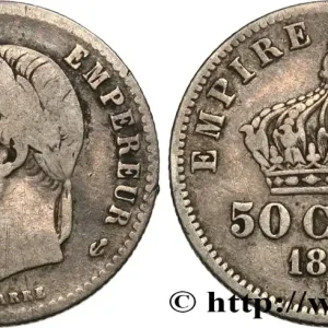 Affaire À Saisir 50 centimes Napoléon III, tête laurée 1866 Strasbourg F.188/10 fmd_590587 Modernes