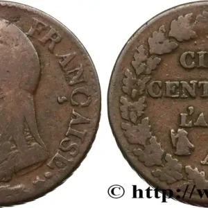 Dernier Modèle Cinq centimes Dupré, grand module 1797 Paris F.115/1 fmd_589046 Modernes