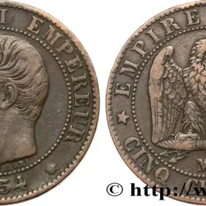 Cinq centimes Napoléon III, tête nue 1854 Marseille F.116/14 fmd_586401 Modernes Offre Exclusive