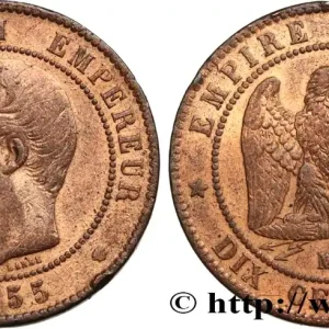 Dix centimes Napoléon III, tête nue, différent levrette 1855 Marseille F.133/30 fmd_584610 Modernes Original