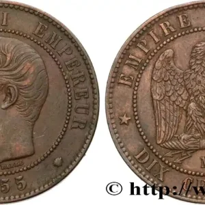 Dix centimes Napoléon III, tête nue, différent levrette 1855 Marseille F.133/30 fmd_583594 Modernes Offre Du Jour