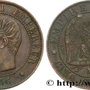 Certifié Cinq centimes Napoléon III, tête nue 1856 Marseille F.116/35 fmd_583588 Modernes