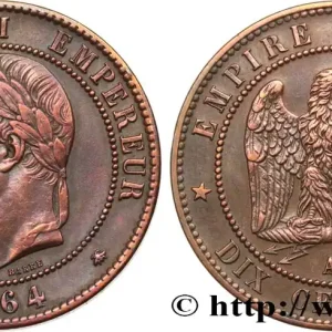 Original Dix centimes Napoléon III, tête laurée 1864 Paris F.134/13 fmd_586589 Modernes
