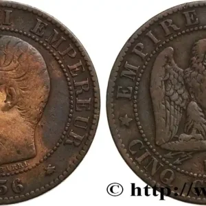 Cinq centimes Napoléon III, tête nue 1856 Strasbourg F.116/32 fmd_593587 Modernes Dernier Modèle
