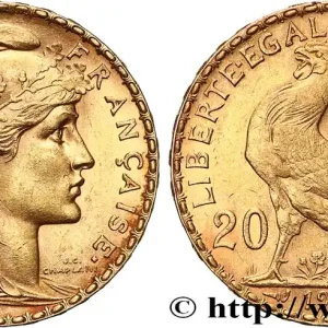 20 francs or Coq, Liberté Égalité Fraternité 1907 Paris F.535/1 fmd_617883 Modernes Nouvel Arrivage