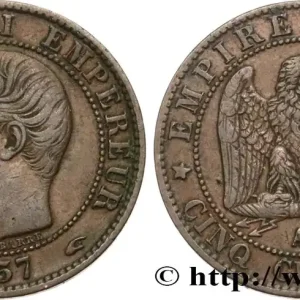 Fait Main Cinq centimes Napoléon III, tête nue 1857 Paris F.116/37 fmd_584272 Modernes