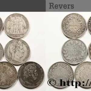 Lot de dix écus de 5 francs n.d. F.-/ fmd_615908 Modernes Original