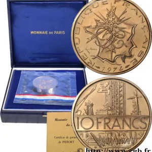 Offre Exclusive Piéfort Cu-Ni-Al de 10 francs Mathieu 1974 Pessac GEM.186 P1P fmd_610920 Modernes