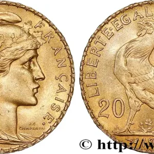 Commander Maintenant 20 francs or Coq, Liberté Égalité Fraternité 1912 Paris F.535/6 fmd_683770 Modernes