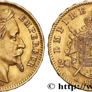Original 20 francs or Napoléon III, tête laurée 1867 Paris F.532/15 fmd_617881 Modernes
