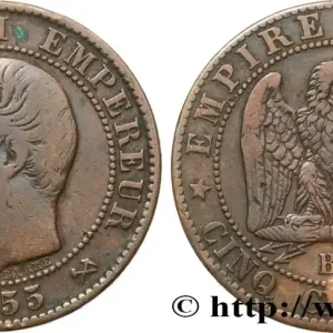 Cinq centimes Napoléon III, tête nue 1855 Rouen F.116/18 fmd_605338 Modernes Artisanat