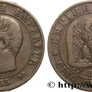 Tendance Cinq centimes Napoléon III, tête nue 1855 Rouen F.116/19 fmd_591342 Modernes