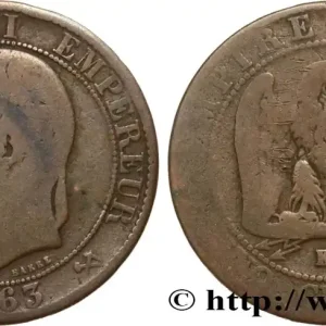 Marque Cinq centimes Napoléon III, tête laurée 1863 Bordeaux F.117/12 fmd_602605 Modernes