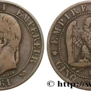 Meilleure Qualité Cinq centimes Napoléon III, tête laurée 1861 Bordeaux F.117/6 fmd_602164 Modernes