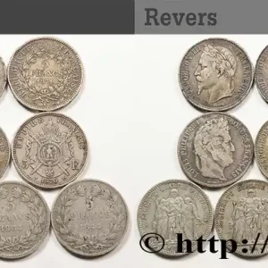 Meilleure Qualité Lot de dix écus de 5 francs n.d. F.-/ fmd_615907 Modernes