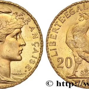 Artisanat 20 francs or Coq, Liberté Égalité Fraternité 1910 Paris F.535/4 fmd_616073 Modernes