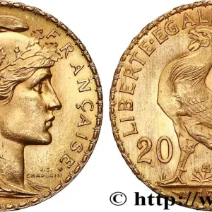 20 francs or Coq, Liberté Égalité Fraternité 1907 Paris F.535/1 fmd_617882 Modernes Haute Qualité
