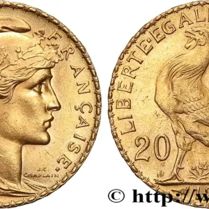 Top Qualité 20 francs or Coq, Liberté Égalité Fraternité 1913 Paris F.535/7 fmd_617895 Modernes