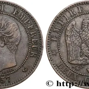 Deux centimes Napoléon III, tête nue 1857 Lille F.107/51 fmd_582987 Modernes Usine Directe
