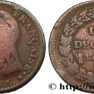 Certifié Un décime Dupré, grand module 1800 Bordeaux F.129/70 fmd_583644 Modernes