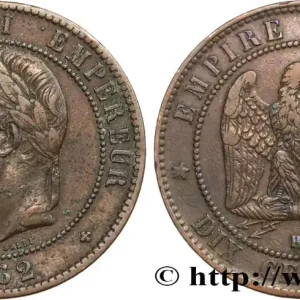 Solde Dix centimes Napoléon III, tête laurée 1862 Strasbourg F.134/8 fmd_584627 Modernes