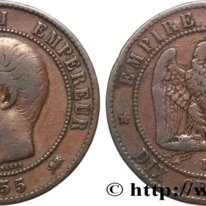 Meilleure Qualité Dix centimes Napoléon III, tête nue 1855 Lyon F.133/25 fmd_586885 Modernes