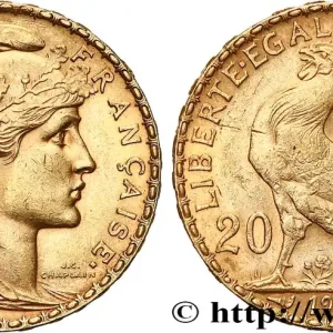 20 francs or Coq, Liberté Égalité Fraternité 1908 Paris F.535/2 fmd_617885 Modernes Exclusif