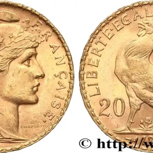 20 francs or Coq, Liberté Égalité Fraternité 1913 Paris F.535/7 fmd_619936 Modernes Commander Vite