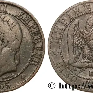 Cinq centimes Napoléon III, tête laurée 1865 Strasbourg F.117/17 fmd_584419 Modernes Achat Immédiat